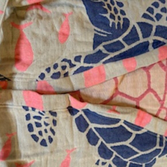 Unisex - Sea Turtle Motif Cotton Robe - Picture 9 of 9